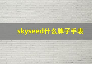 skyseed什么牌子手表