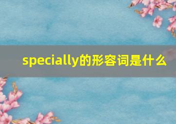 specially的形容词是什么