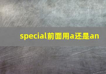 special前面用a还是an