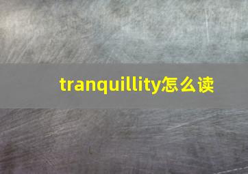 tranquillity怎么读