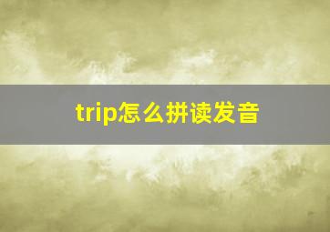 trip怎么拼读发音