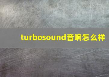 turbosound音响怎么样