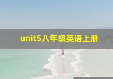 unit5八年级英语上册