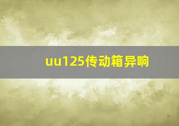 uu125传动箱异响