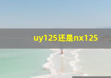 uy125还是nx125