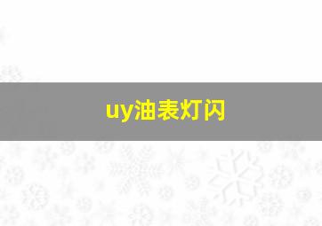 uy油表灯闪