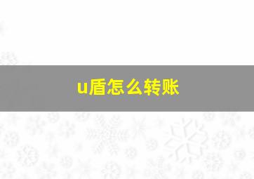 u盾怎么转账