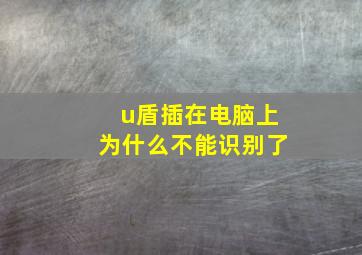 u盾插在电脑上为什么不能识别了