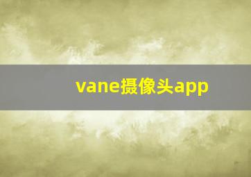 vane摄像头app