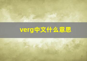 verg中文什么意思