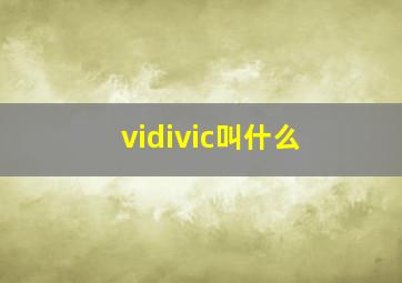 vidivic叫什么