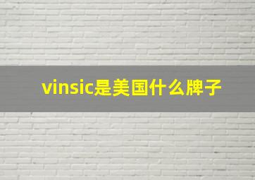 vinsic是美国什么牌子