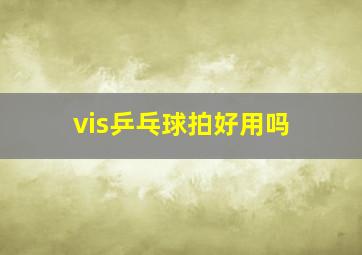 vis乒乓球拍好用吗