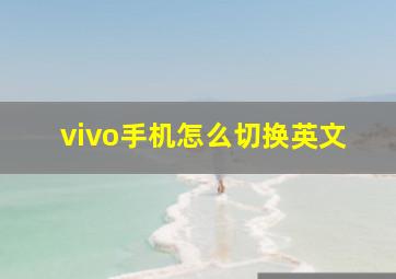 vivo手机怎么切换英文