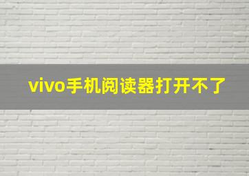 vivo手机阅读器打开不了