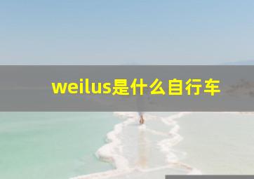 weilus是什么自行车