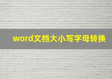 word文档大小写字母转换