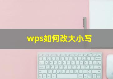 wps如何改大小写