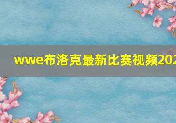 wwe布洛克最新比赛视频2020