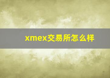 xmex交易所怎么样