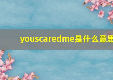 youscaredme是什么意思