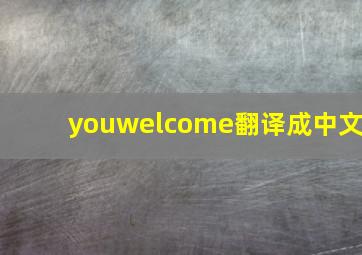 youwelcome翻译成中文