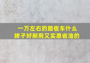 一万左右的踏板车什么牌子好耐用又实惠省油的