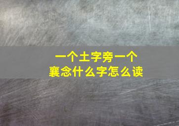 一个土字旁一个襄念什么字怎么读