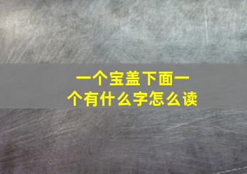 一个宝盖下面一个有什么字怎么读