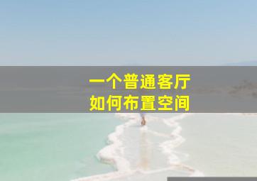 一个普通客厅如何布置空间