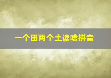 一个田两个土读啥拼音