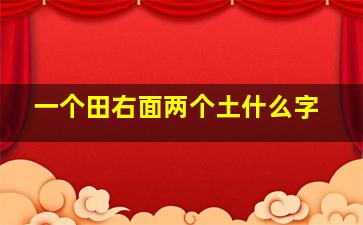 一个田右面两个土什么字