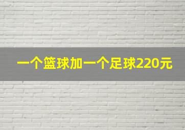 一个篮球加一个足球220元