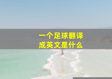 一个足球翻译成英文是什么