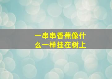 一串串香蕉像什么一样挂在树上