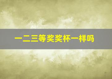 一二三等奖奖杯一样吗