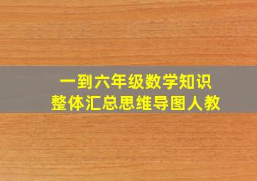 一到六年级数学知识整体汇总思维导图人教