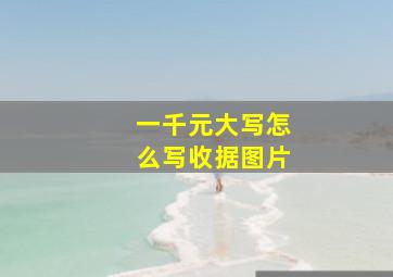 一千元大写怎么写收据图片