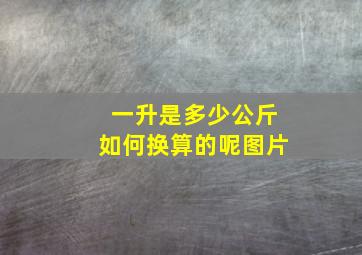 一升是多少公斤如何换算的呢图片