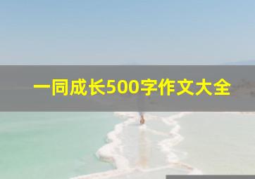 一同成长500字作文大全