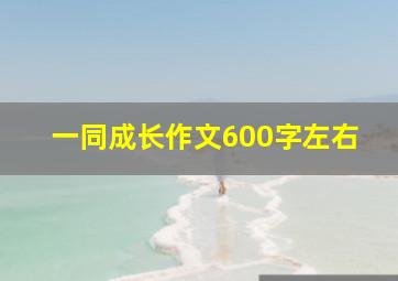 一同成长作文600字左右