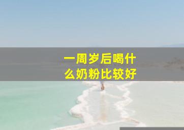 一周岁后喝什么奶粉比较好