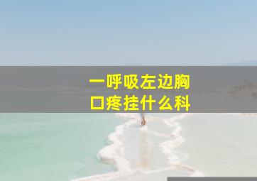 一呼吸左边胸口疼挂什么科