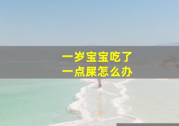 一岁宝宝吃了一点屎怎么办