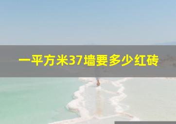 一平方米37墙要多少红砖