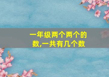 一年级两个两个的数,一共有几个数