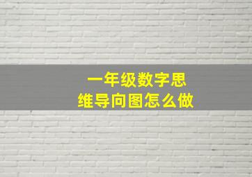 一年级数字思维导向图怎么做