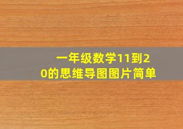 一年级数学11到20的思维导图图片简单