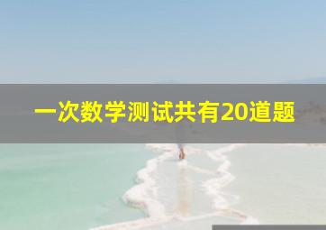 一次数学测试共有20道题