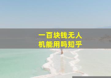 一百块钱无人机能用吗知乎